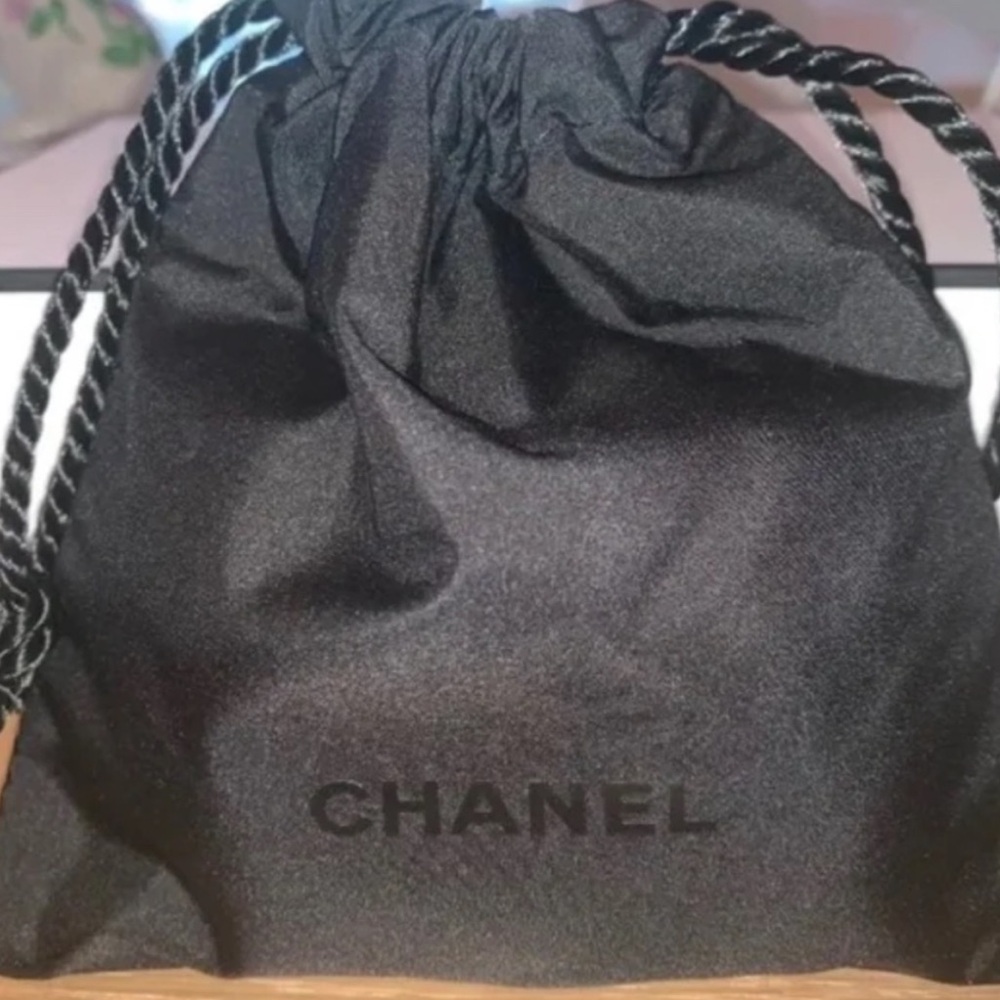 Chanel Drawstring Pouch jewelry or cosmetic travel pouch